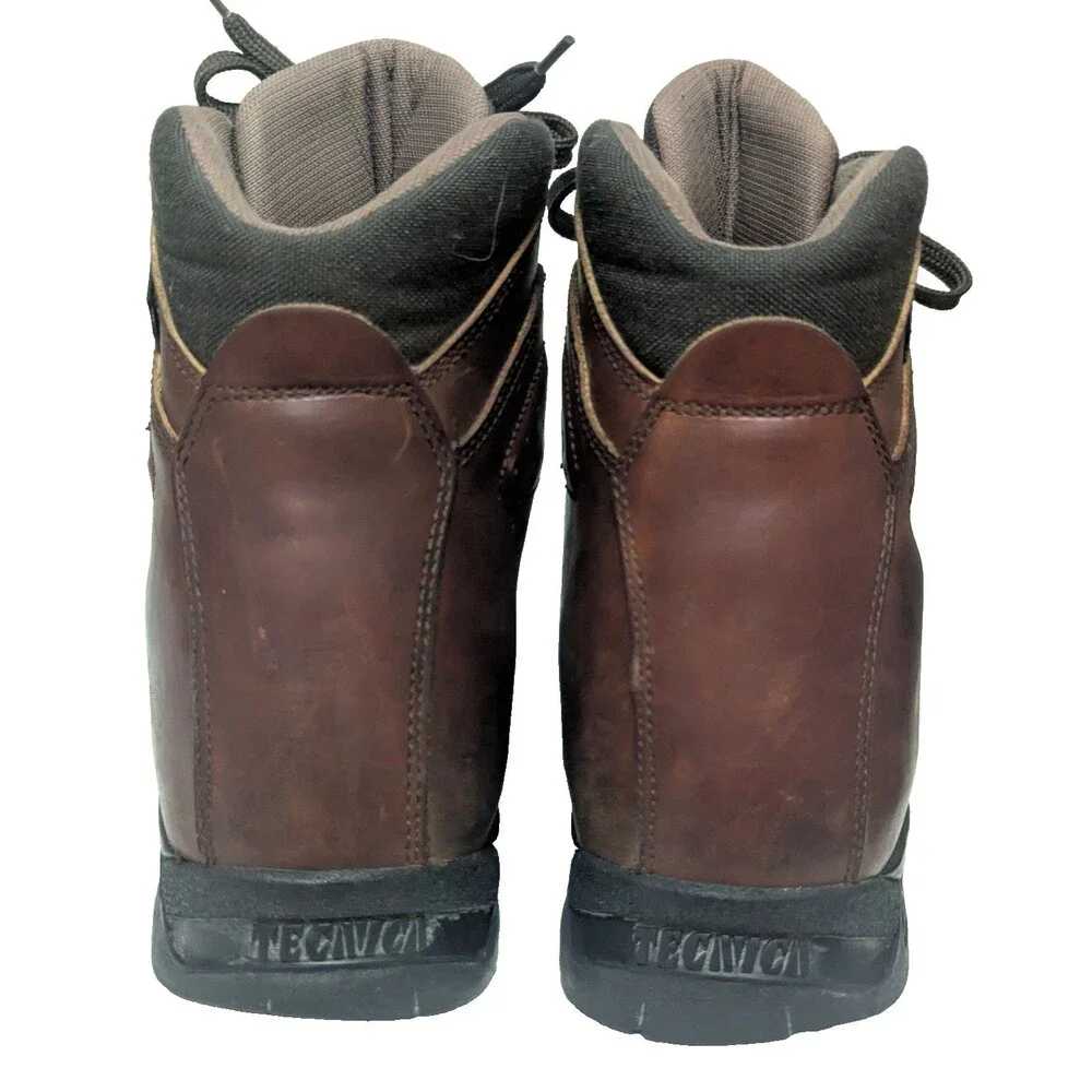 Vintage Tecnica Trekking Tecni-Dry Hiking Boots Men's Size 12D Cognac